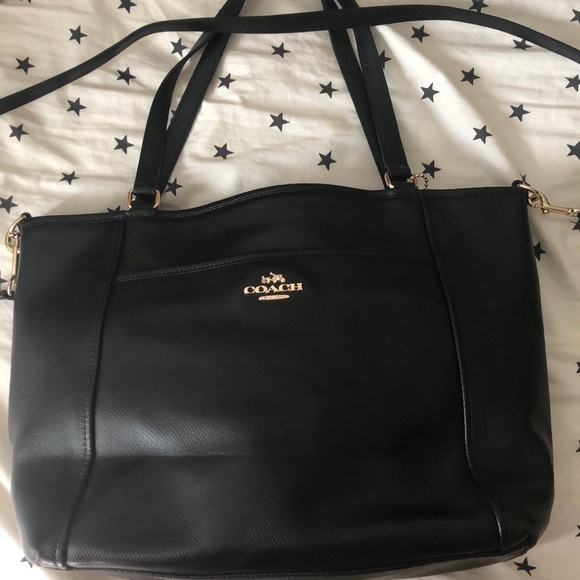Coach Handbags - Coach leather tote w/removable crossbody